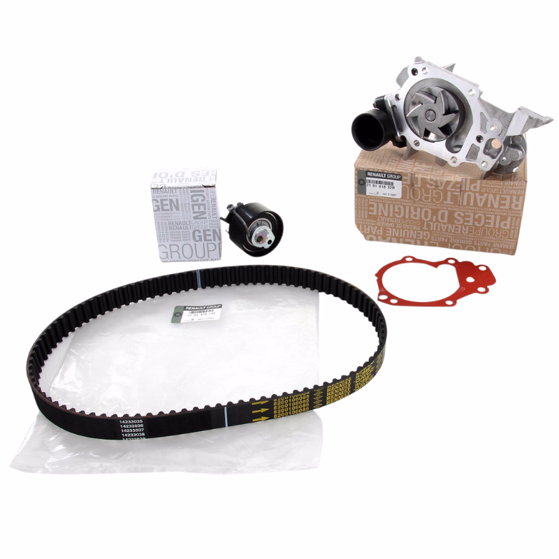 Pachet revizie Logan ll, Sandero ll, Logan MCV ll, Sandero l 1.2 16 valve cu kit distributie(130C16776R) si pompa de apa(210101832R) original Dacia