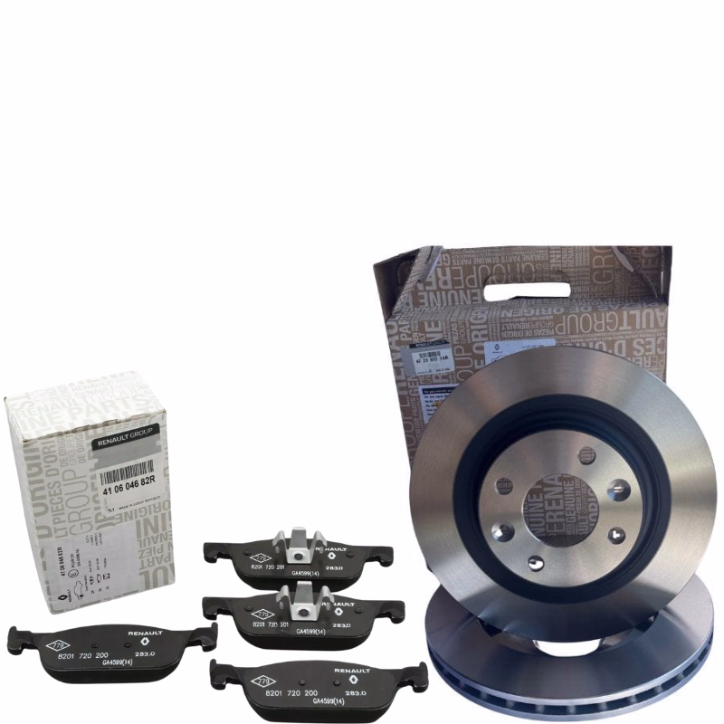 Pachet revizie frane Dacia Logan ll, Sandero ll, Logan MCV ll, discuri (402065054R) si placute (410604682R) originale pentru modelele dupa 02.2016
