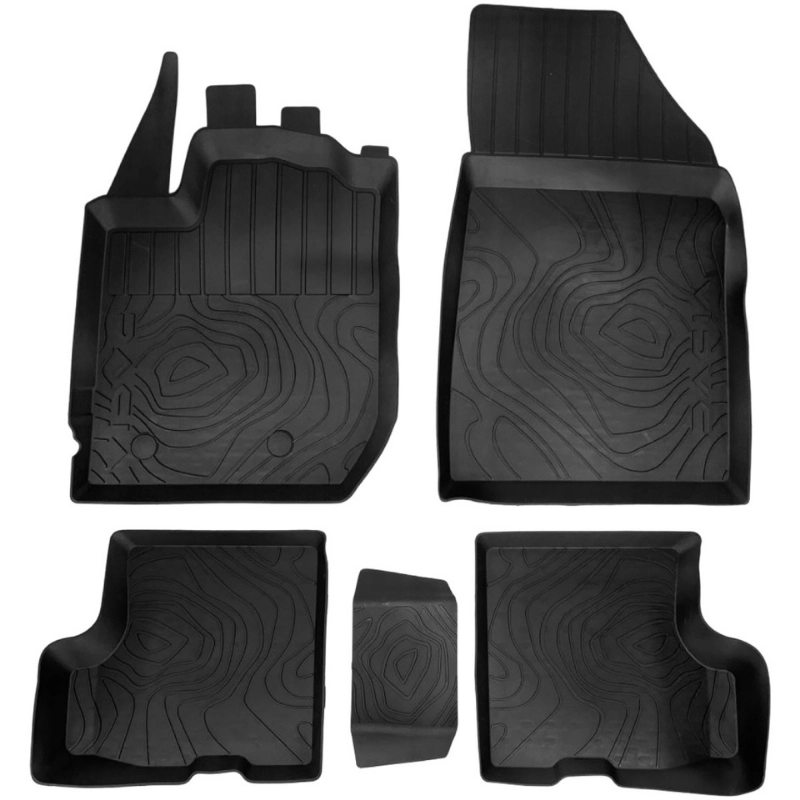 Set 5 covorașe auto din cauciuc originale Dacia Duster II (logo nou) – cod 749M61429R - imagine 2