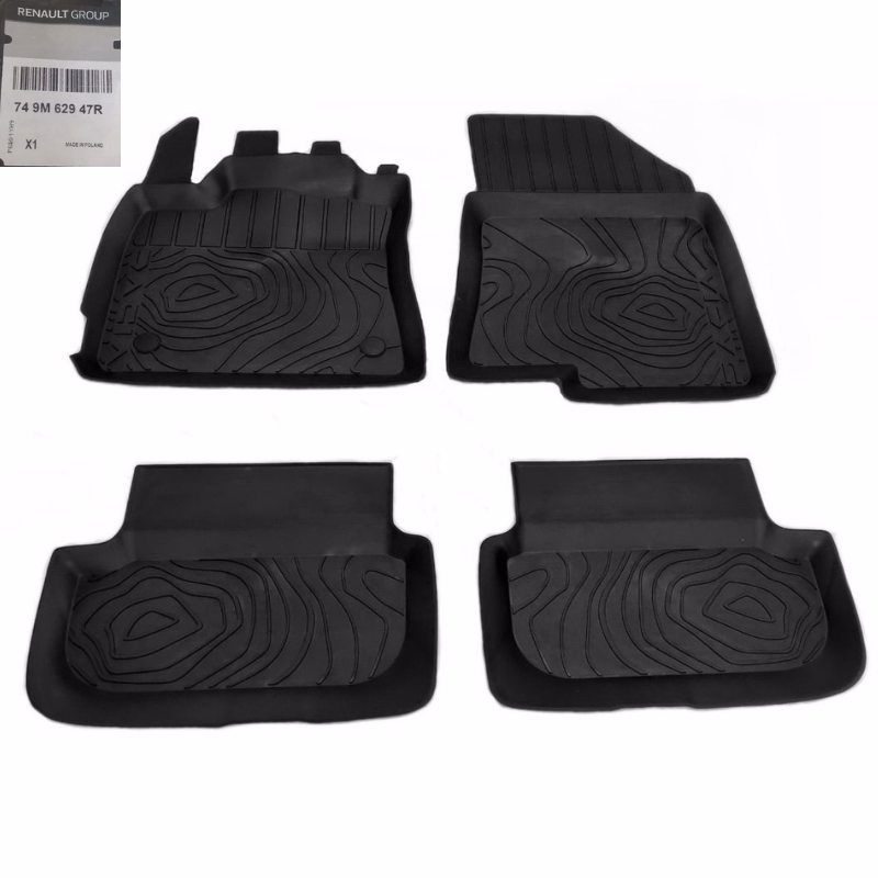 Set covorase din cauciuc, cu margini ridicate 749M62947R originale Sandero lll